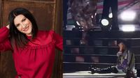 VIDEO: Laura Pausini sufre fuerte caída en concierto