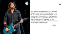 Dave Grohl acepta que fue infiel a su esposa; tiene un bebé fuera del matrimonio ¡Que pase el desgraciado!