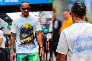 Lewis Hamilton arriba al GP de Brasil con playera en honor a Ayrton Senna