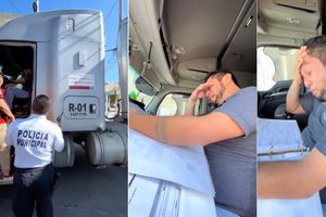 Trailero entra en crisis emocional tras accidente; teme perder su empleo ya que tiene un hijo enfermo