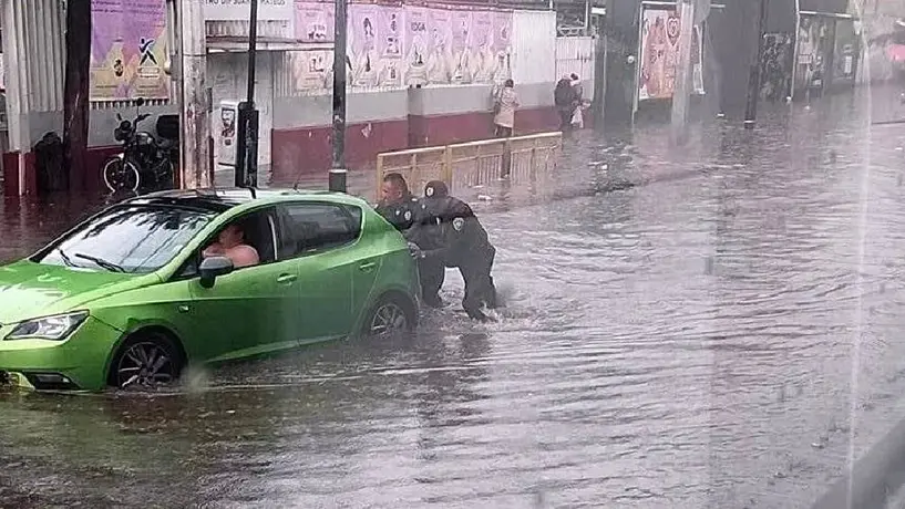 ¡Caos en Tlalpan! Las lluvias han provocado inundaciones y desorden vial