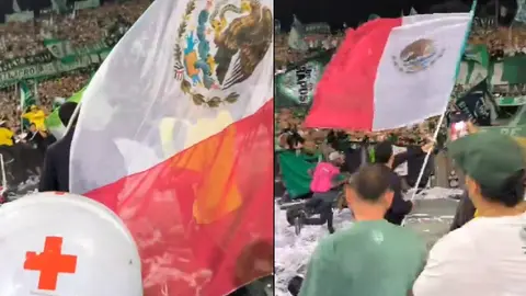 Efraín Juárez desata locura, con bandera de México, en celebración con hinchas