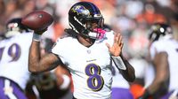 Lamar Jackson ausente en practicas de Ravens, registra lesión en espalda y rodilla