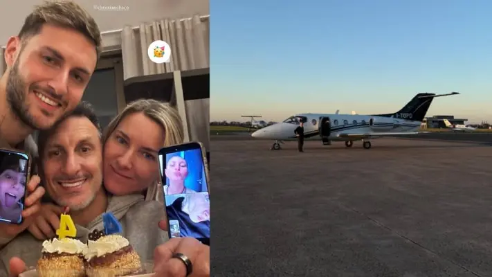 Santiago Giménez celebra cumpleaños de su papá 'Chaco' viajando a Milán para cerrar su fichaje