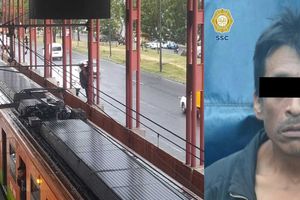 VIDEO: Hombre se sube al techo de uno de los vagones del Metro Guelatao de la CDMX