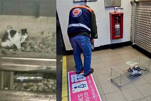 Rescatan a gatito que vivía en las vías del metro de la CDMX