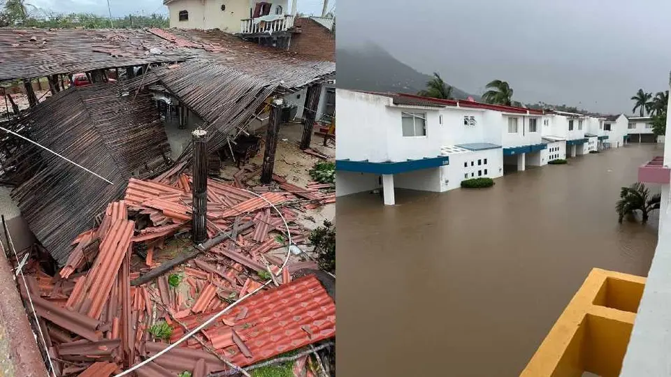 Huracán John: Deja cinco muertos en Acapulco y el cierre de la Autopista del Sol