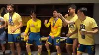América celebra su Tricampeonato con el baile viral de Diego Valdés