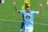Iago Aspas sale expulsado ante Las Palmas y pide a sus compañeros que salgan del campo