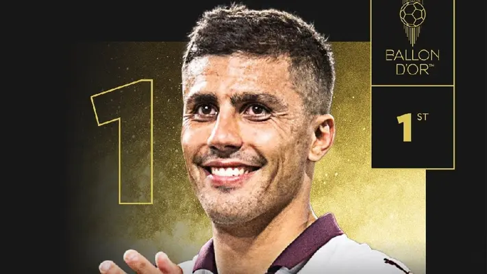 ¡Inédito! Rodri, jugador del Manchester City, conquista el Balón de Oro 2024