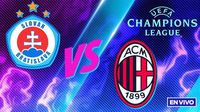 Slovan Bratislava vs Milan EN VIVO UEFA Champions League Jornada 5