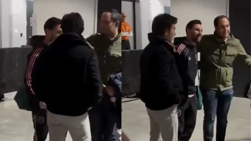 Checo Pérez se encontró con Lionel Messi en el partido entre América y el Inter Miami