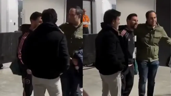 Checo Pérez se encontró con Lionel Messi en el partido entre América y el Inter Miami