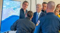 Joe Biden anuncia como buenas noticias que será bisabuelo en la conferencia de prensa sobre los incendios en California