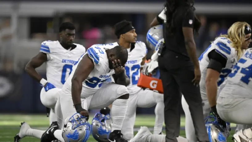 Aidan Hutchinson sufre escalofriante lesión en el Cowboys vs Lions