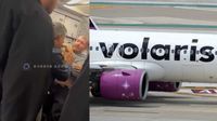 VIDEO: Captan momento en que hombre intenta desviar vuelo de Volaris a Estados Unidos