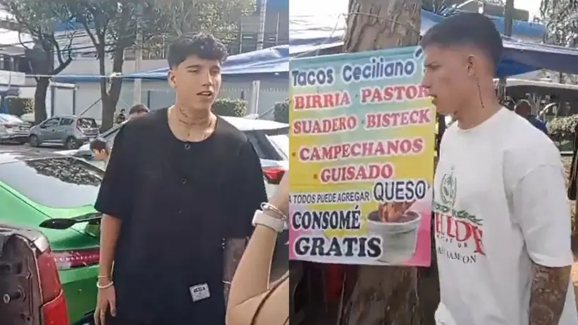 Jugadores del América comen tacos callejeros a las afueras del Nido en Coapa