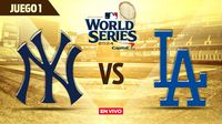 New York Yankees vs Los Angeles Dodgers EN VIVO Serie Mundial Juego 1