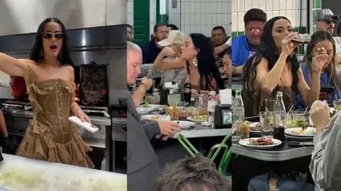 ¡Katy, hermana, ya eres mexicana! Perry se saborea unos taquitos con todo y refresco de botella