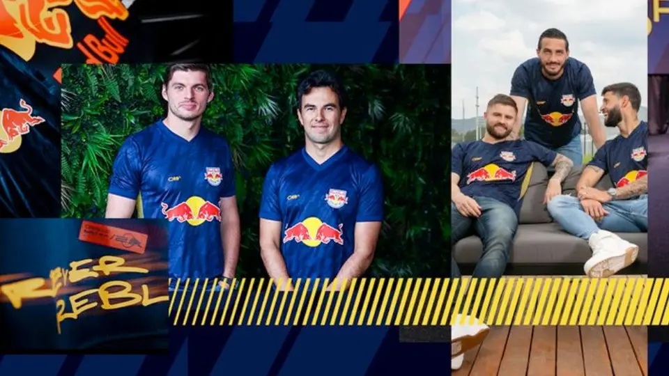 Sergio 'Checo' Pérez modeló el nuevo jersey del RB Bragantino antes del GP de México