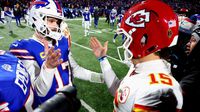 Patrick Mahomes y Josh Allen compartieron momento previo al partido de Final de Conferencia