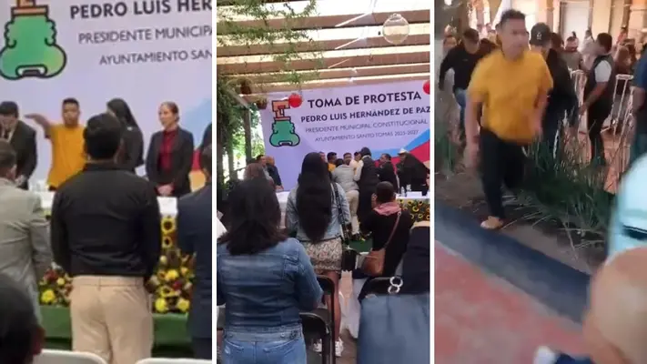 VIDEOS: Alcalde electo del Edomex toma protesta, Fiscalía trata de capturarlo… pero se escapa