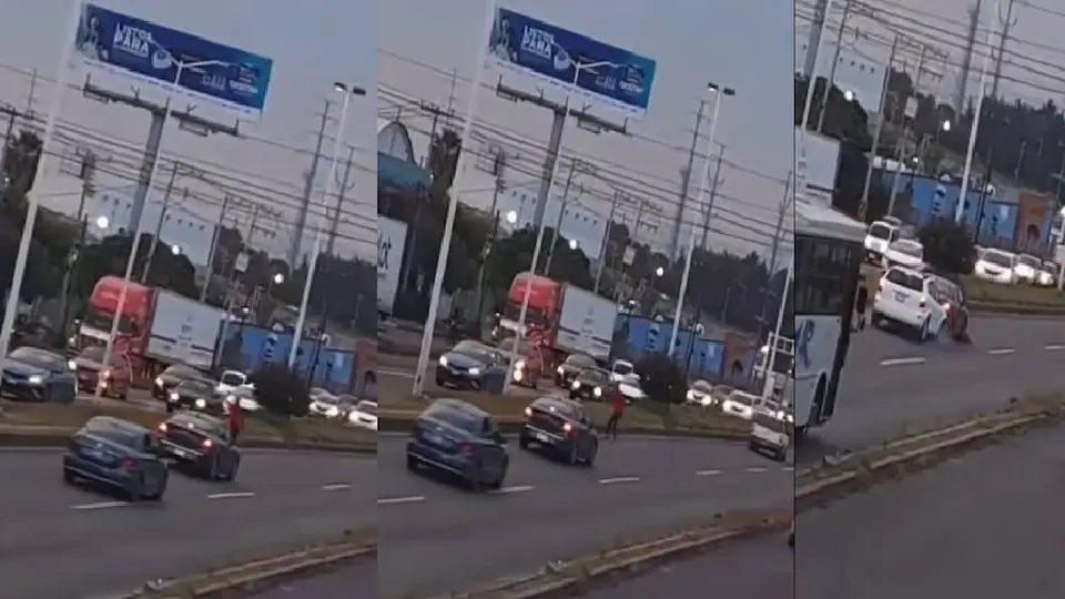 VIDEO: Hombre finge ser atropellado y termina siendo víctima de un accidente