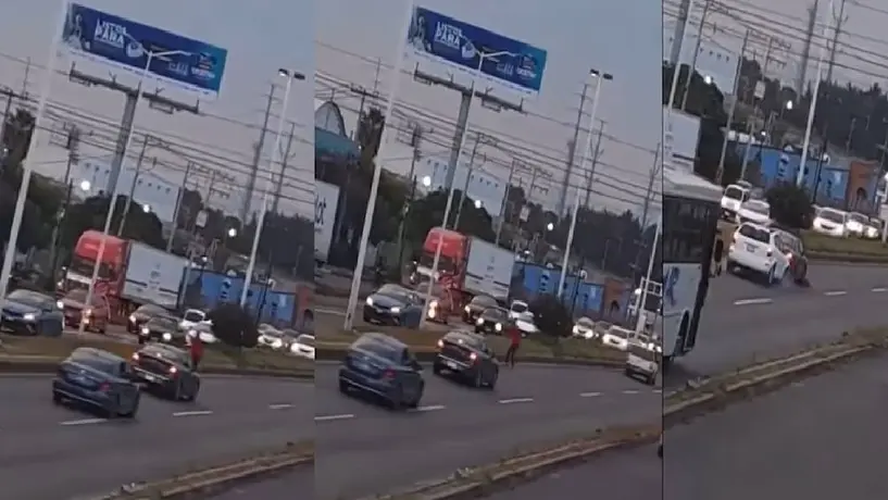 VIDEO: Hombre finge ser atropellado y termina siendo víctima de un accidente