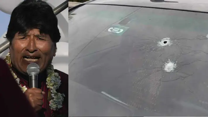 Expresidente de Bolivia, Evo Morales sobrevive a emboscada de 14 disparos contra su camioneta