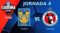 Tigres vs Tijuana EN VIVO Liga MX Jornada 4 Clausura 2025