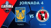 Tigres vs Tijuana: ¿Cuándo y dónde ver el duelo de la Jornada 4 del Clausura 2025?