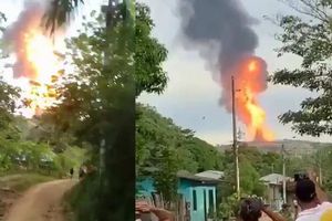 Hace erupción volcán de lodo en Colombia