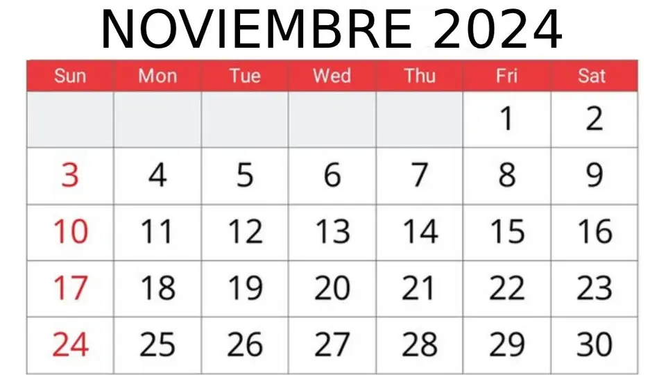 ¿Cuántos días feriados habrá en noviembre 2024? Te lo contamos
