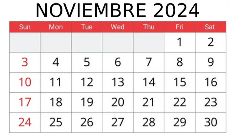 ¿Cuántos días feriados habrá en noviembre 2024? Te lo contamos
