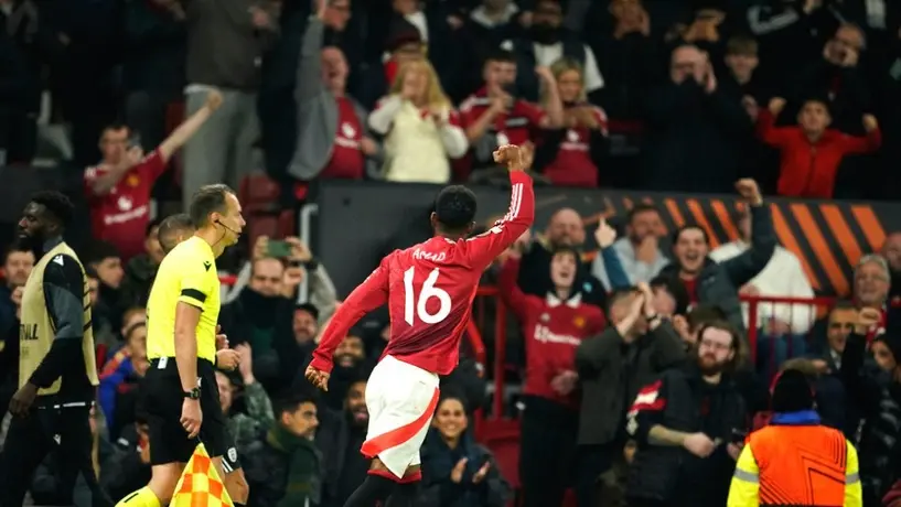 Con doblete de Amad Diallo, Manchester United logró primera victoria en Europa League