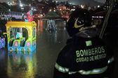 Se registran fuertes inundaciones en la Feria del Mole en Milpa Alta y activa alerta púrpura por lluvias