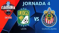 León vs Chivas EN VIVO Liga MX Jornada 4 Clausura 2025