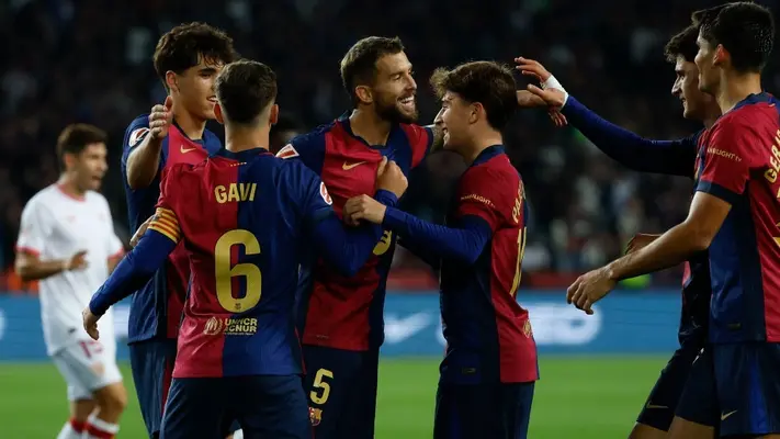 Barcelona golea al Sevilla en LaLiga previo al Clásico ante el Real Madrid