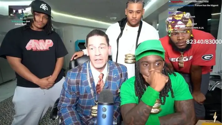 John Cena aparece en el stream del creador de contenido Kai Cenat
