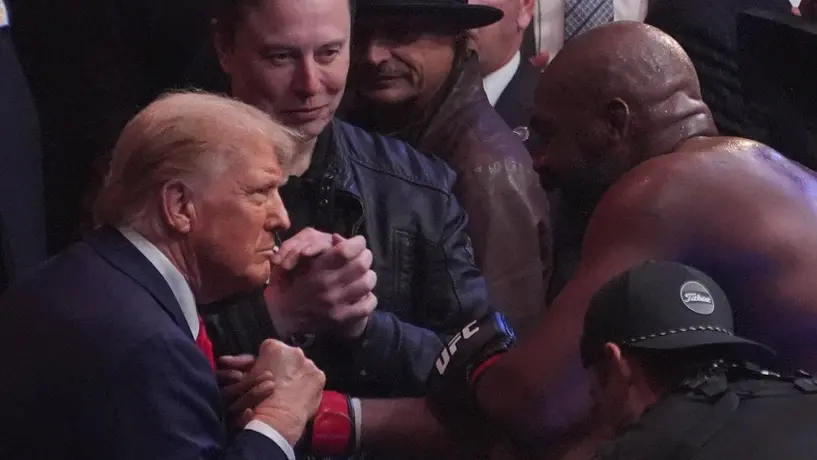Donald Trump asistió a combate de UFC en New York