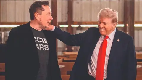 Donald Trump festeja su triunfo en las elecciones con Elon Musk y Dana White
