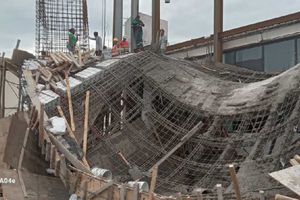 Construcción del Acuario de Veracruz colapsa por fuertes rachas de viento