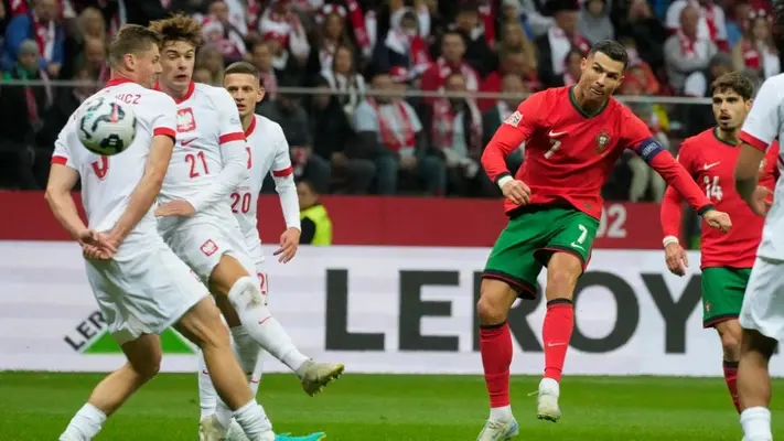 Cristiano Ronaldo anotó de nuevo y Portugal venció 1-3 a Polonia