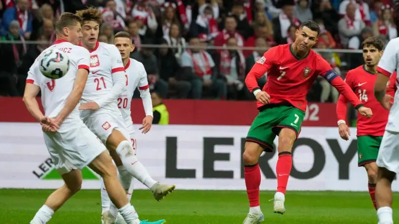 Cristiano Ronaldo anotó de nuevo y Portugal venció 1-3 a Polonia