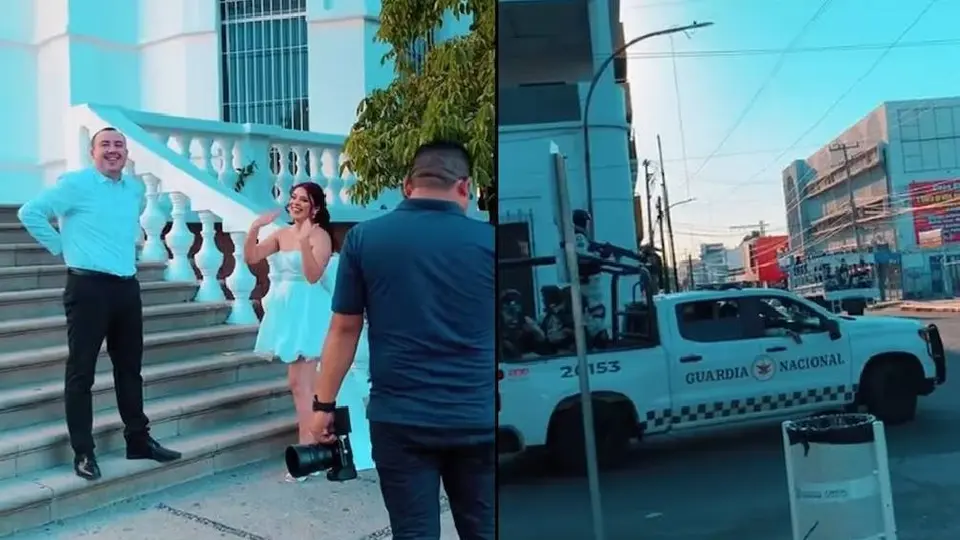 VIDEO: "No lo haga, compa” ¡La Guardia Nacional advierte a un novio de no casarse, en Culiacán!