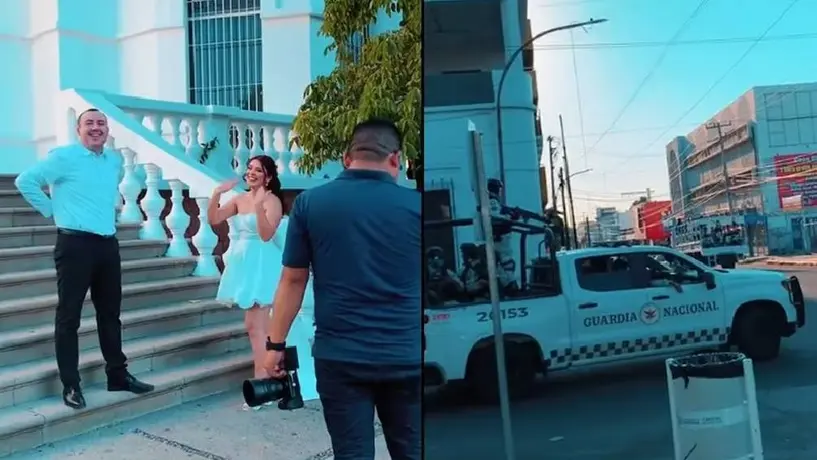 VIDEO: "No lo haga, compa” ¡La Guardia Nacional advierte a un novio de no casarse, en Culiacán!