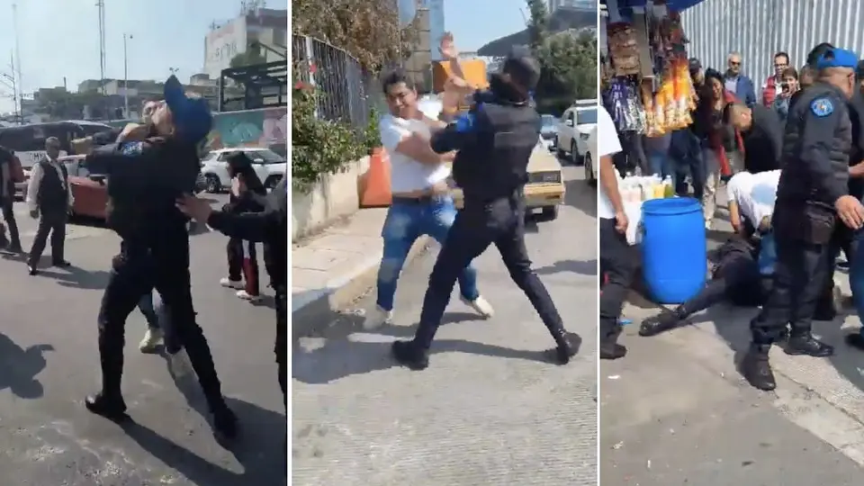 Policía de la CDMX y comerciante protagonizan pelean en plena vía pública