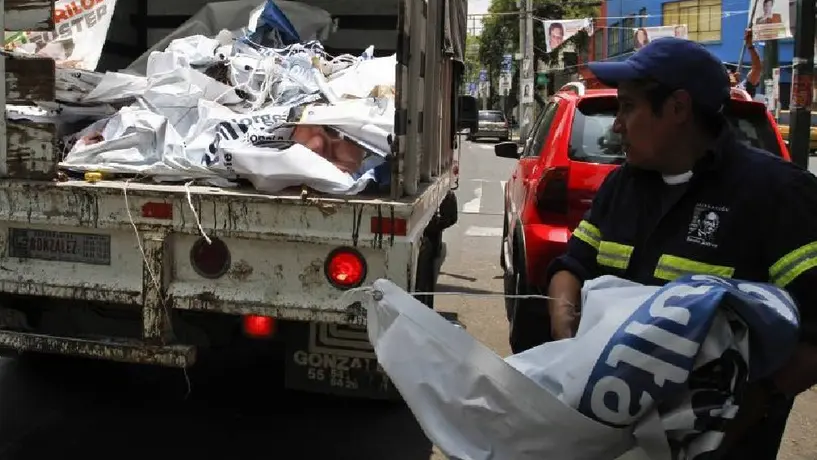 ¡Ésta es la cantidad de basura electoral que generaron los partidos en la CDMX!