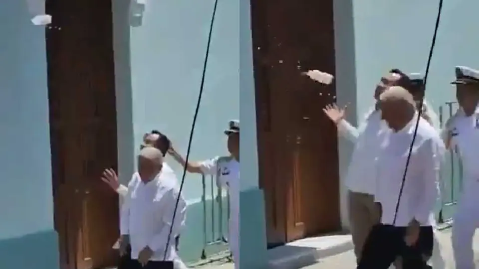 VIDEO: ¡AMLO sufre agresión en su visita a Veracruz!