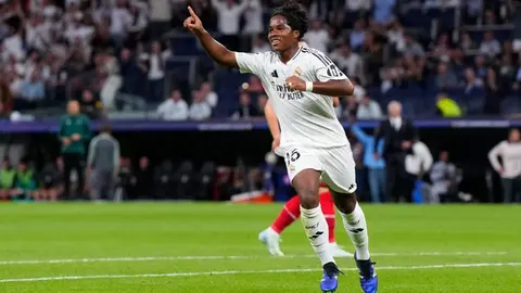 Endrick se vuelve el anotador más joven del Real Madrid en la Champions